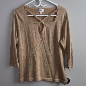 Cleo Women's Shimmering Gold Top